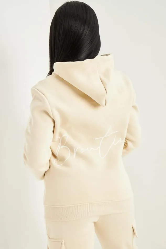 Women Sweat Capuche cru Inscription Brentiny Ecru Brentiny Paris Sweaters and Sweatshirts Women Sweat Capuche cru Inscription Brentiny Ecru Brentiny Paris Sweaters and Sweatshirts