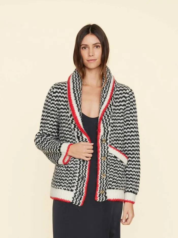 Women Sweaters and Jackets Xirena Black Creme Coltyn Sweater