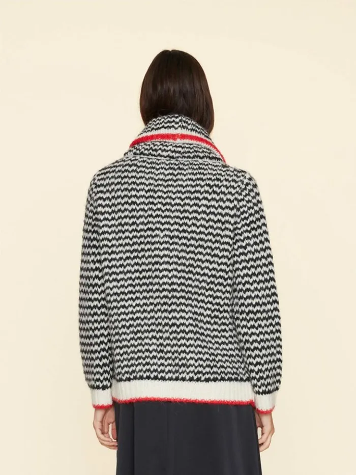 Women Sweaters and Jackets Xirena Black Creme Coltyn Sweater