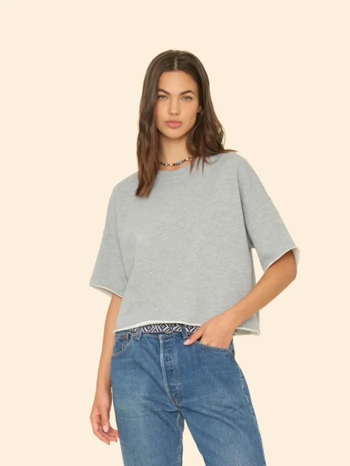 Women Sweats and Tees Xirena Heather Grey Romeo Sweatshirt