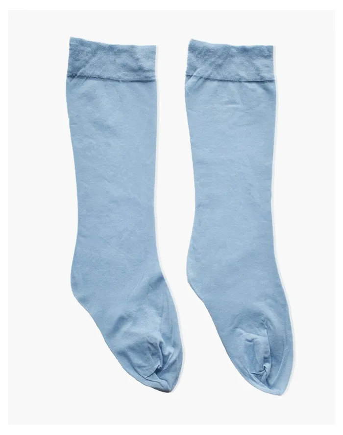 Women Swedish Stockings Malin Shimmery Socks Light Blue Madewell Socks