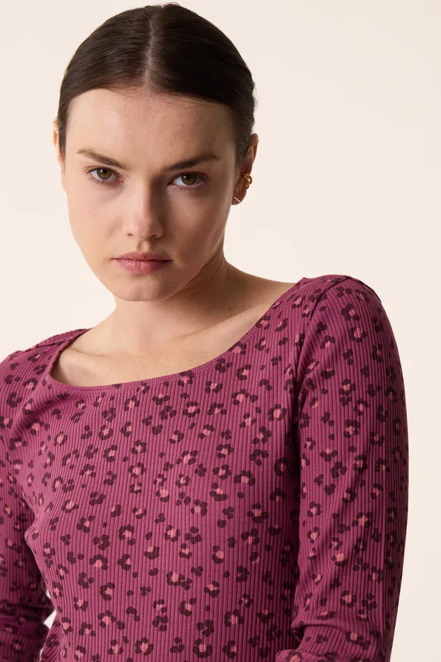 Women TShirt Hailey Leo Bruyere TShirt Coton Imprim Lopard Des Petits Hauts TShirts and Sweatshirts