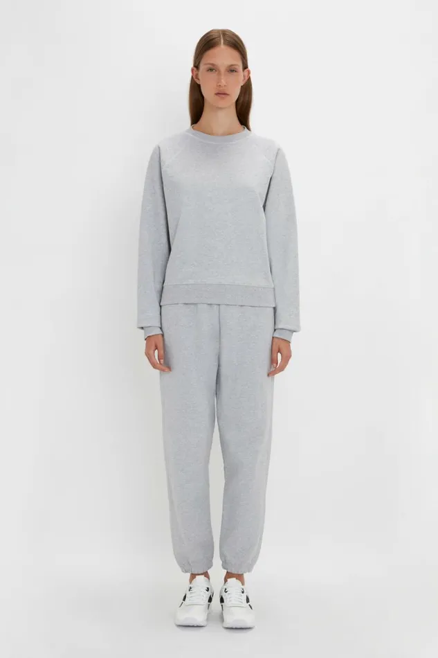 Women TShirts and Sweatshirts Victoria Beckham Football Sweatshirt In Grey Marl
