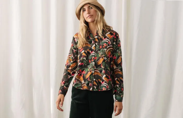 Women Tanegashima 8211 Abstract Flowers TWOTHIRDS Shirts