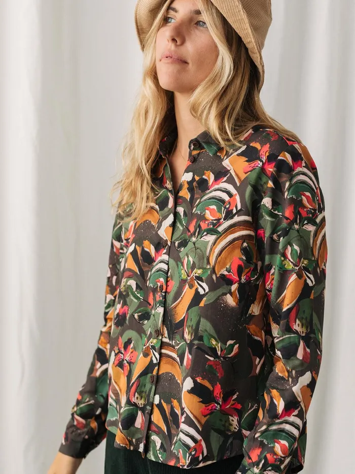 Women Tanegashima 8211 Abstract Flowers TWOTHIRDS Shirts