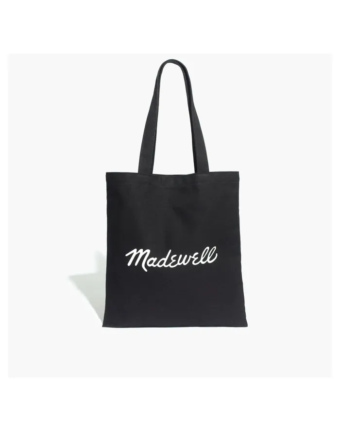 Women The Bien Fait Reusable Canvas Tote True Black Madewell Totes Women The Bien Fait Reusable Canvas Tote True Black Madewell Totes