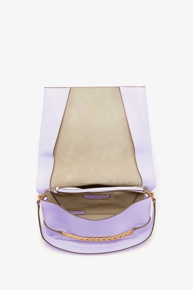 Women The Chain Pouch Victoria Beckham Chain Pouch With Strap In Lilac Leather