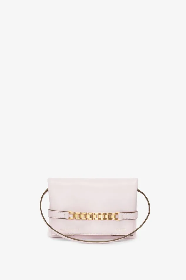 Women The Chain Pouch Victoria Beckham EXCLUSIVE Mini Chain Pouch In Bubblegum Pink Leather