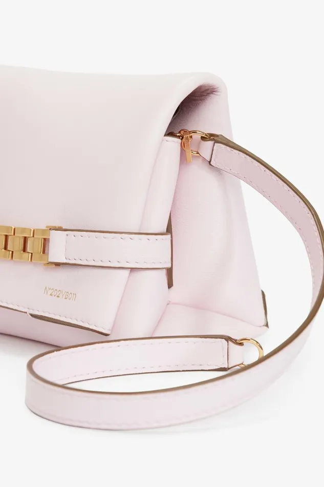 Women The Chain Pouch Victoria Beckham EXCLUSIVE Mini Chain Pouch In Bubblegum Pink Leather