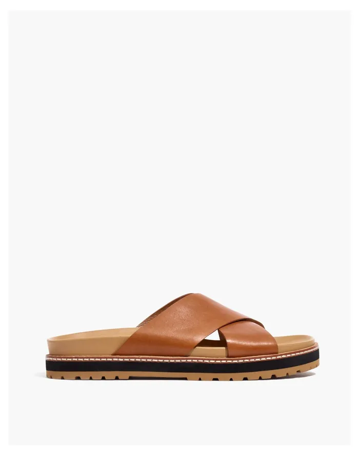 Women The Dayna Lugsole Slide Sandal In Leather English Saddle Madewell Sandals Women The Dayna Lugsole Slide Sandal In Leather English Saddle Madewell Sandals