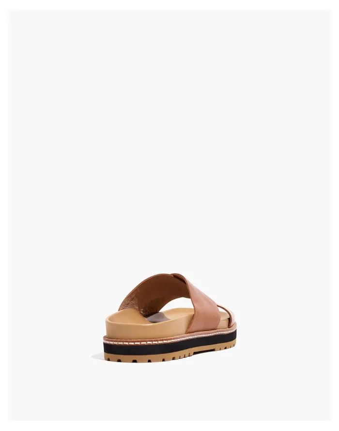 Women The Dayna Lugsole Slide Sandal In Leather English Saddle Madewell Sandals Women The Dayna Lugsole Slide Sandal In Leather English Saddle Madewell Sandals