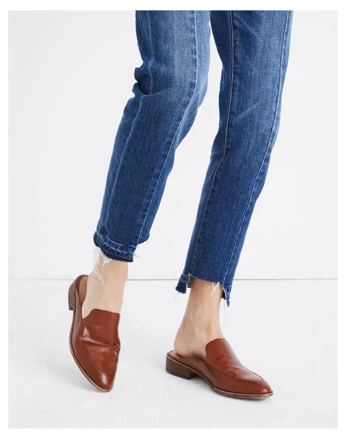 Women The Frances Loafer Mule In Leather Burnished Mahogany Madewell Flats Women The Frances Loafer Mule In Leather Burnished Mahogany Madewell Flats