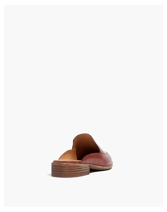 Women The Frances Loafer Mule In Leather Burnished Mahogany Madewell Flats Women The Frances Loafer Mule In Leather Burnished Mahogany Madewell Flats