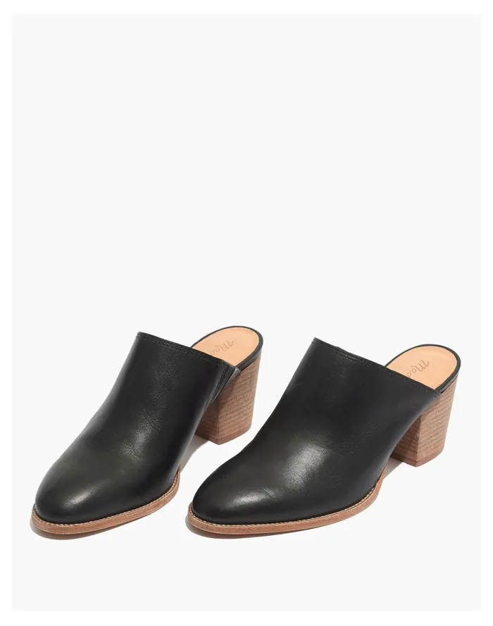 Women The Harper Mule True Black Madewell Heels