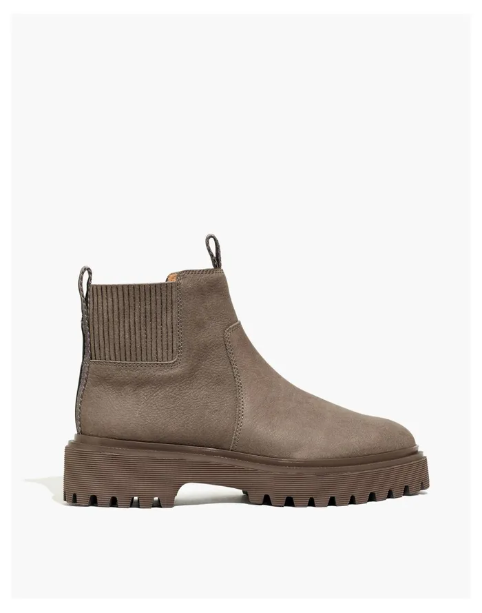 Women The Henry Lugsole Boot In Nubuck Coastal Granite Madewell Boots Women The Henry Lugsole Boot In Nubuck Coastal Granite Madewell Boots
