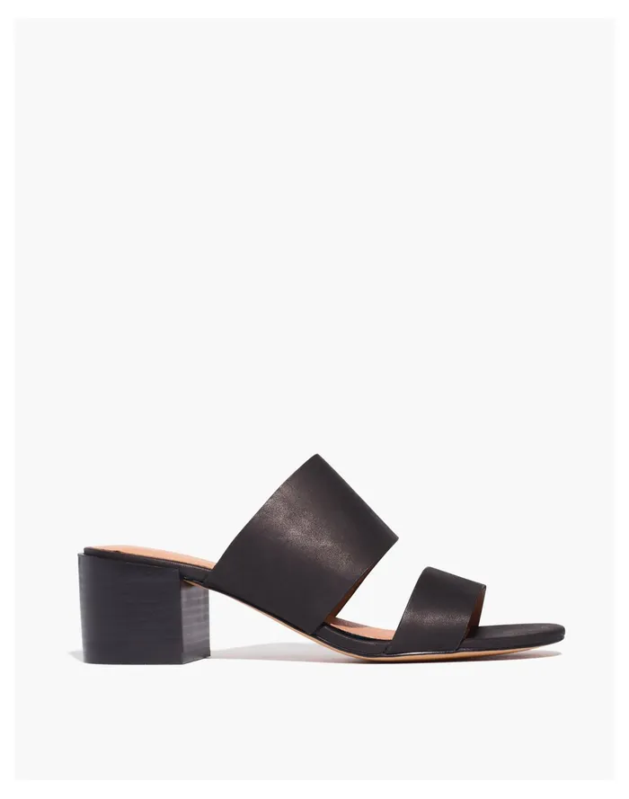 Women The Kiera Mule Sandal True Black Madewell Heels Women The Kiera Mule Sandal True Black Madewell Heels