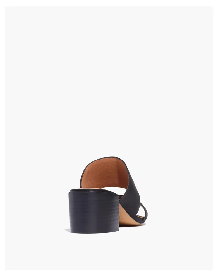 Women The Kiera Mule Sandal True Black Madewell Heels Women The Kiera Mule Sandal True Black Madewell Heels