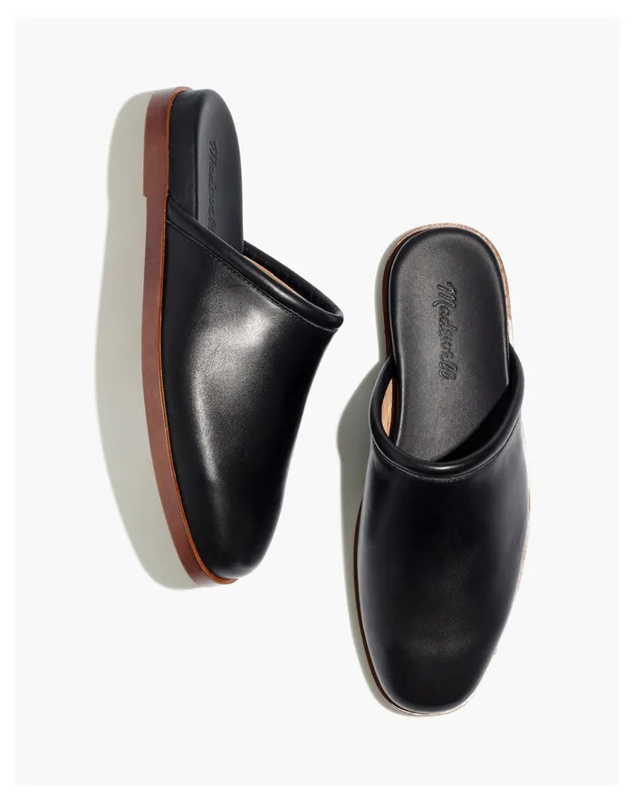 Women The Louisa Mule True Black Madewell Flats