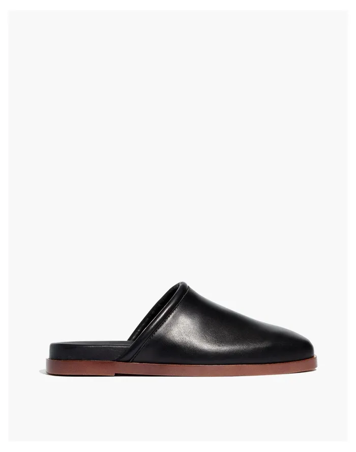 Women The Louisa Mule True Black Madewell Flats Women The Louisa Mule True Black Madewell Flats