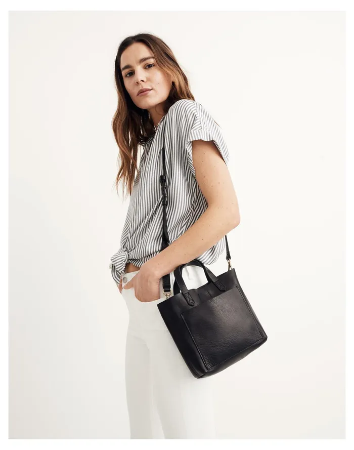 Women The Small Transport Crossbody True Black Madewell Totes Women The Small Transport Crossbody True Black Madewell Totes