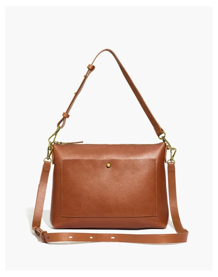 Women The Transport Shoulder Crossbody Bag English Saddle Madewell Shoulder Bags