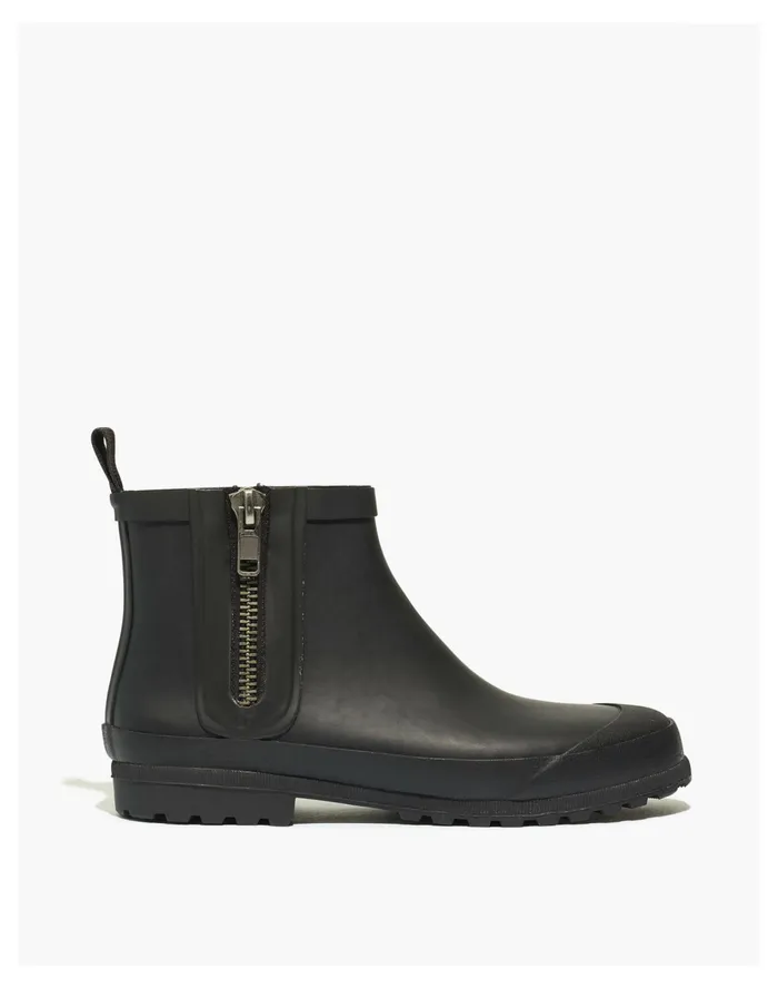 Women The Zip Up Lugsole Rain Boot True Black Madewell Boots Women The Zip Up Lugsole Rain Boot True Black Madewell Boots