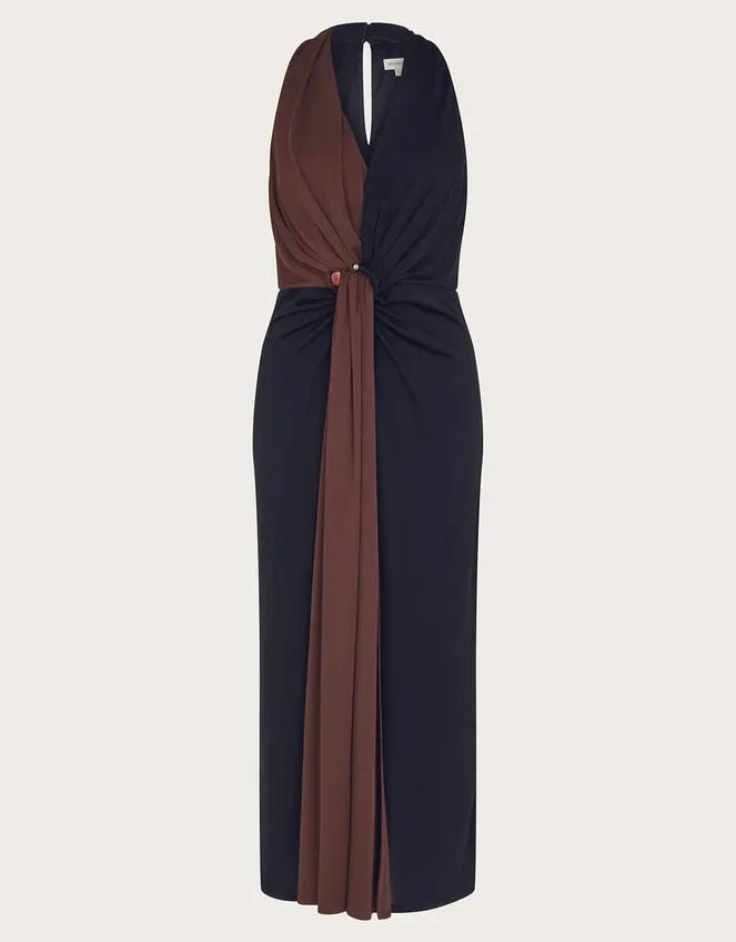 Women Tia TwoTone Dress Brown Monsoon Dresses