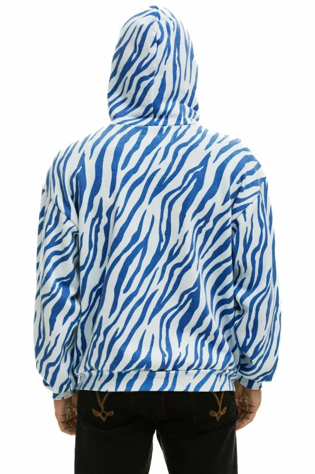Women TIGER RELAXED ZIP HOODIE WITH POCKETS 8211 BLUE TIGER Aviator Nation Hoodies Women TIGER RELAXED ZIP HOODIE WITH POCKETS 8211 BLUE TIGER Aviator Nation Hoodies