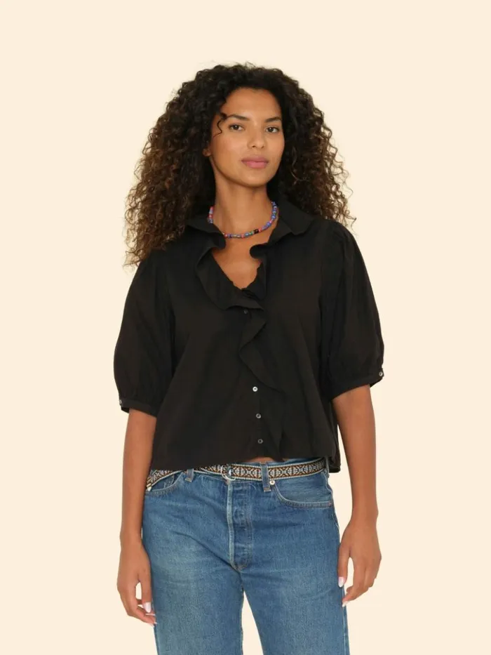 Women Tops Xirena Black Caspia Top