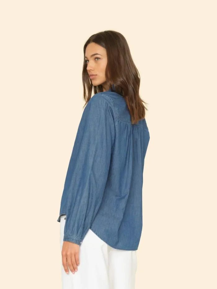 Women Tops Xirena Blue Rinse Caspian Top