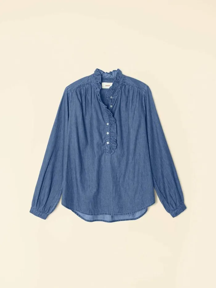 Women Tops Xirena Blue Rinse Caspian Top