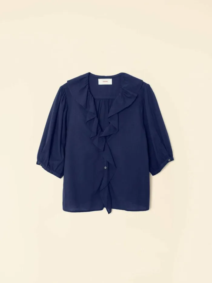 Women Tops Xirena Navy Caspia Top