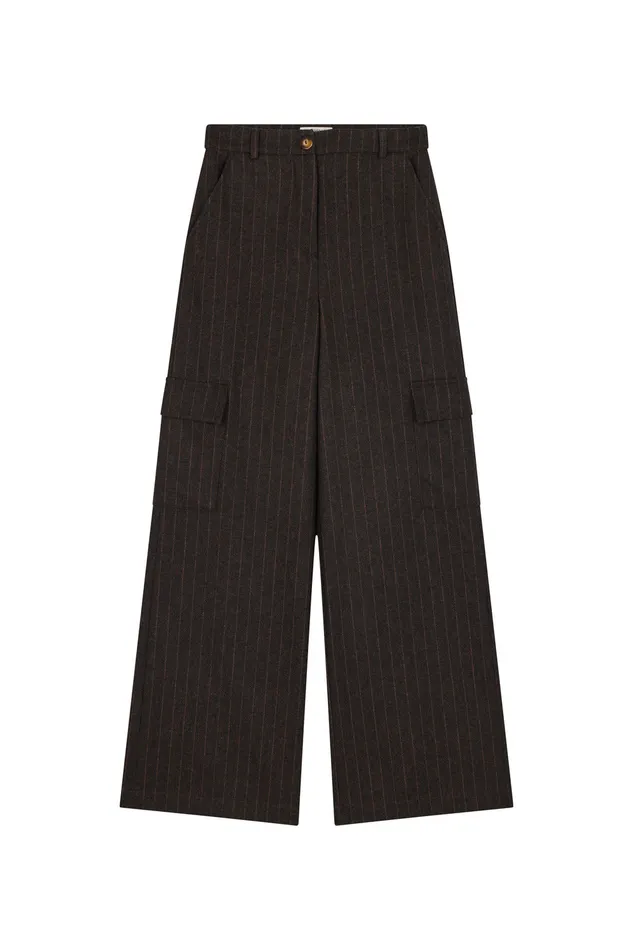 Women Trousers Sable Asali Pantalon Laine Gris Fonc Des Petits Hauts Trousers and Jumpsuits