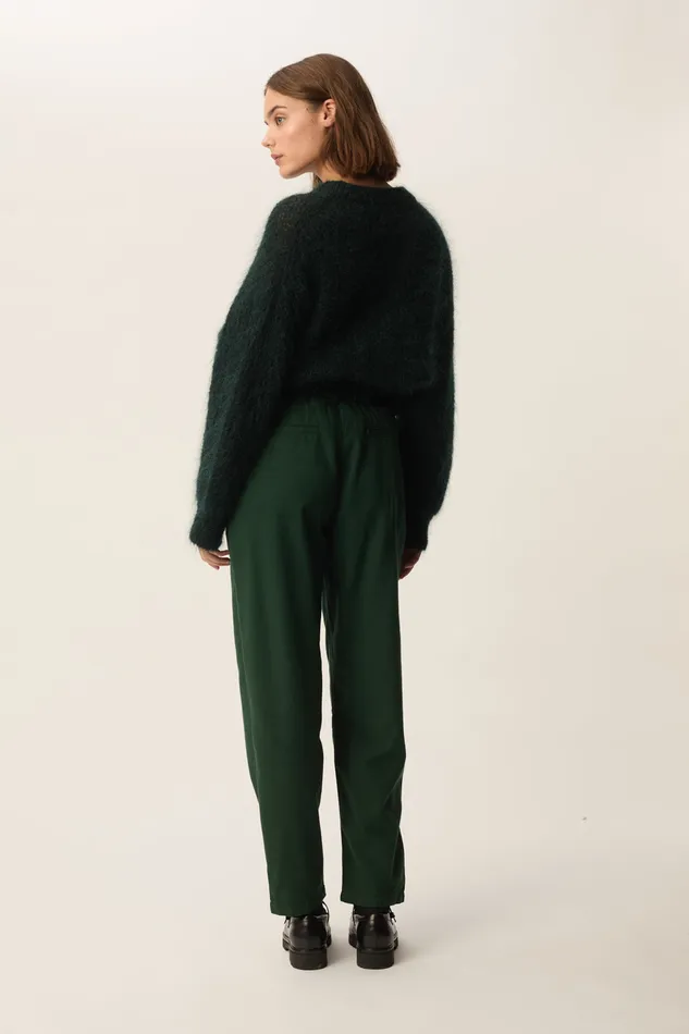 Women Trousers Santino Epicea Pantalon Lyocell Vert Fonc Des Petits Hauts Trousers and Jumpsuits