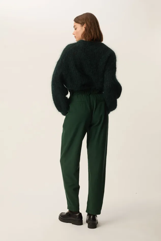 Women Trousers Santino Epicea Pantalon Lyocell Vert Fonc Des Petits Hauts Trousers and Jumpsuits
