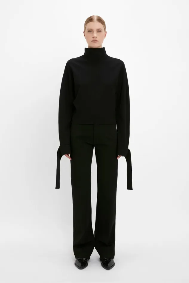 Women Trousers Victoria Beckham Tailored Straight Leg Trouser In Black