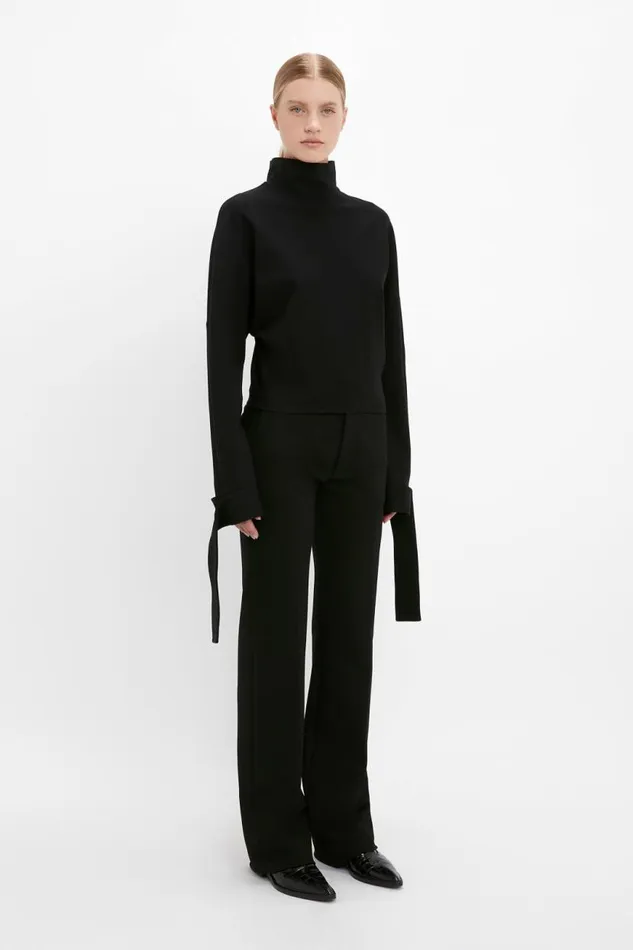 Women Trousers Victoria Beckham Tailored Straight Leg Trouser In Black