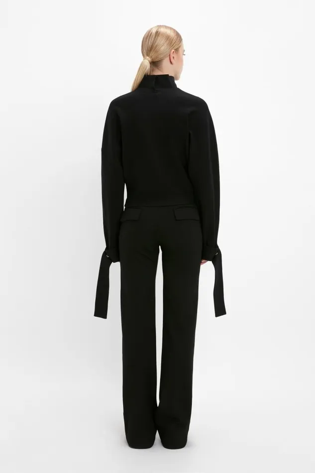 Women Trousers Victoria Beckham Tailored Straight Leg Trouser In Black