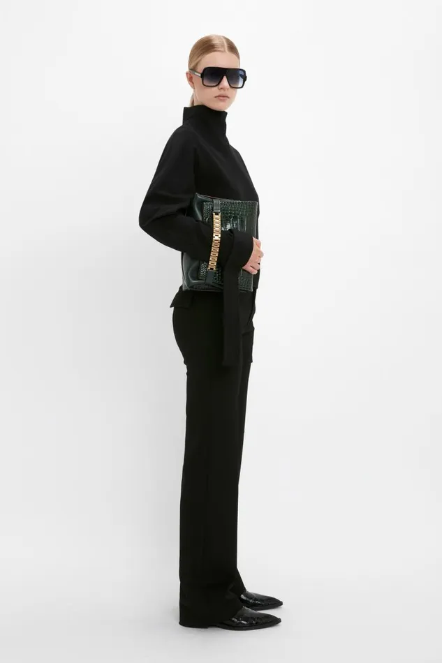 Women Trousers Victoria Beckham Tailored Straight Leg Trouser In Black