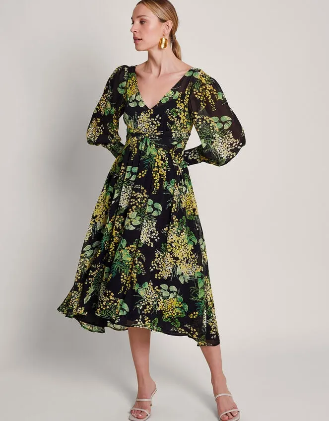 Women Valeria Print Dress Black Monsoon Occasionwear