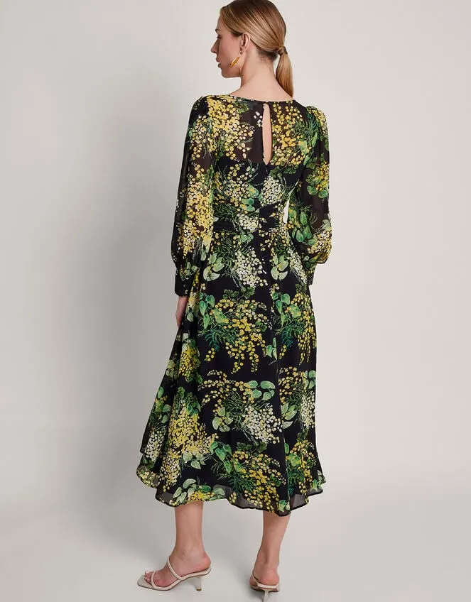 Women Valeria Print Dress Black Monsoon Occasionwear