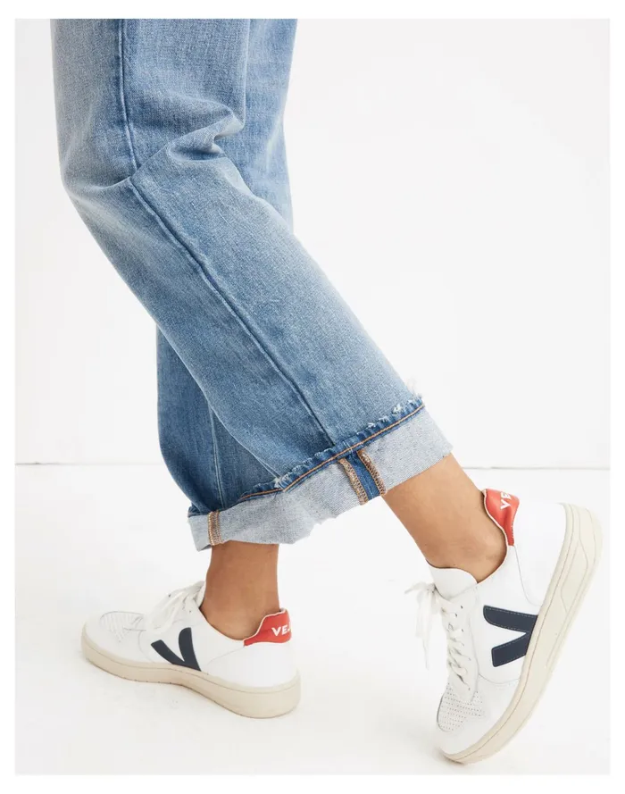 Women Veja V 10 Sneakers In Colorblock White Navy Red Madewell Sneakers Women Veja V 10 Sneakers In Colorblock White Navy Red Madewell Sneakers