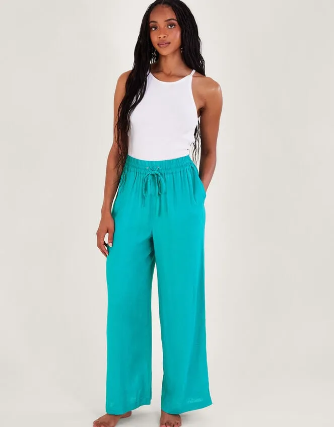 Women Vicki Plain Trousers Blue Monsoon Beachwear and Swimwear