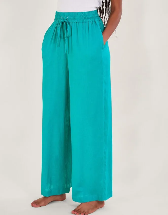 Women Vicki Plain Trousers Blue Monsoon Beachwear and Swimwear
