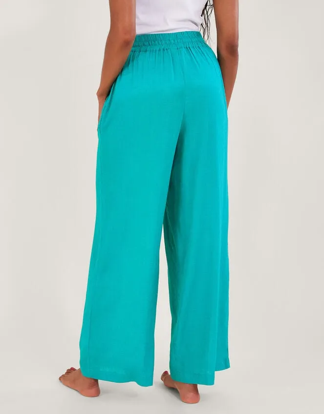 Women Vicki Plain Trousers Blue Monsoon Beachwear and Swimwear