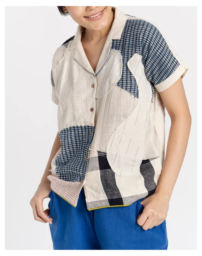 Women World Of Crow Organic Cotton Boro Boro Button Up Shirt Multicolor Madewell Tops and Shirts Women World Of Crow Organic Cotton Boro Boro Button Up Shirt Multicolor Madewell Tops and Shirts