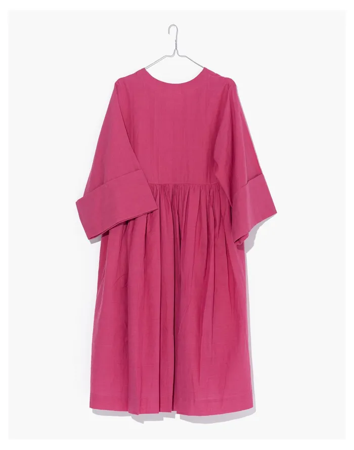 Women World Of Crow Rose Gathered Midi Dress Pink Madewell Dresses Women World Of Crow Rose Gathered Midi Dress Pink Madewell Dresses