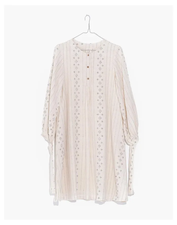 Women World Of Crow Stripes And Dots Dress Off White Madewell Dresses Women World Of Crow Stripes And Dots Dress Off White Madewell Dresses