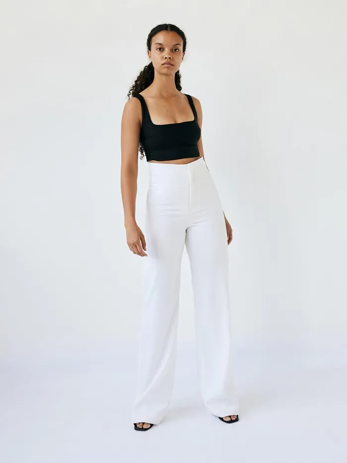 Women Wynn Hamlyn 8211 Ally High Waisted Trouser In Ivory The UNDONE Pants
