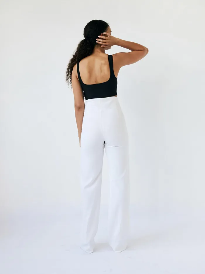 Women Wynn Hamlyn 8211 Ally High Waisted Trouser In Ivory The UNDONE Pants
